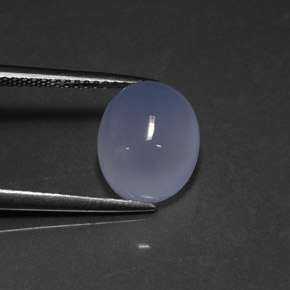 Calcedonia azul natural de 5,06 ct, transparente, transparente / translúcido