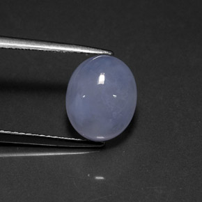 Calcedonia azul natural de 4,27 ct, transparente, transparente / translúcido
