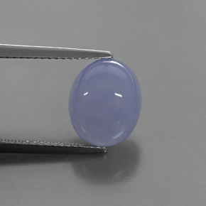 Calcedonia azul natural de 4,34 ct, transparente, transparente / translúcido