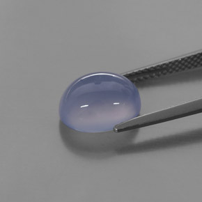 Calcedonia Azul lavanda natural de 3.95 ct, Transparente, Transparente / Translúcido