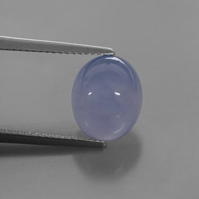Calcedonia azul natural de 4,87 ct, transparente, transparente / translúcido