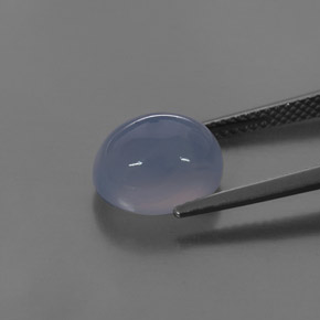 Calcedonia Azul lavanda natural de 4.42 ct, Transparente, Transparente / Translúcido