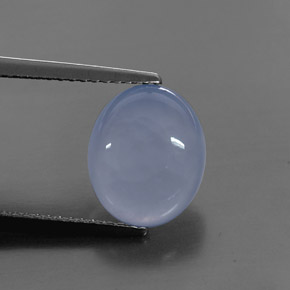 Calcedonia azul natural de 3,58 ct, transparente, transparente / translúcido