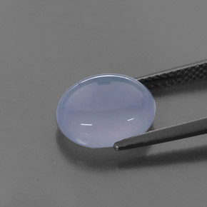 Calcedonia azul natural de 3,58 ct, transparente, transparente / translúcido