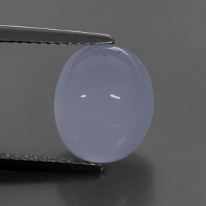Calcedonia azul natural de 5,03 ct, transparente, transparente / translúcido