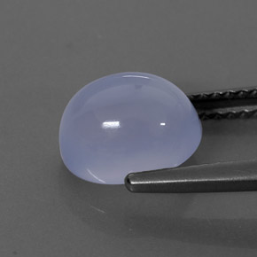 Calcedonia azul natural de 2,70 ct, transparente, transparente / translúcido