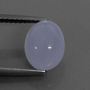 Calcedonia azul natural de 2,42 ct, transparente, transparente / translúcido