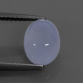 Calcedonia azul natural de 2,38 ct, transparente, transparente / translúcido