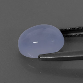 Calcedonia azul natural de 2,38 ct, transparente, transparente / translúcido