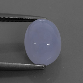 Calcedonia azul natural de 2,78 ct, transparente, transparente / translúcido