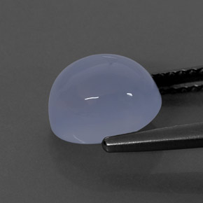 Calcedonia azul natural de 2,70 ct, transparente, transparente / translúcido