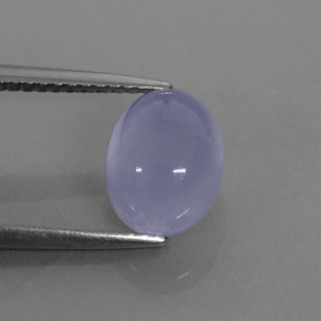 Calcedonia azul natural de 2,55 ct, transparente, transparente / translúcido