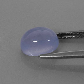 Calcedonia azul natural de 2,55 ct, transparente, transparente / translúcido