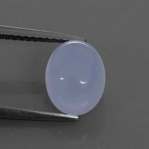 Calcedonia azul natural de 3,07 ct, transparente, transparente / translúcido