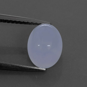 Calcedonia azul natural de 3,07 ct, transparente, transparente / translúcido