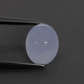 Calcedonia azul natural de 2,84 ct, transparente, transparente / translúcido