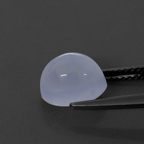 Calcedonia azul natural de 2,84 ct, transparente, transparente / translúcido
