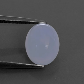 Calcedonia Azul lavanda natural de 2.52 ct, Corte Óvalo, Opaco