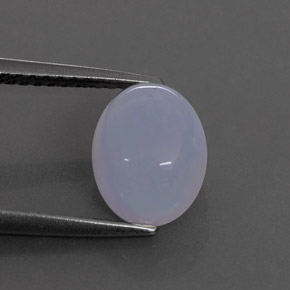 Calcedonia azul natural de 2,82 ct, transparente, transparente / translúcido