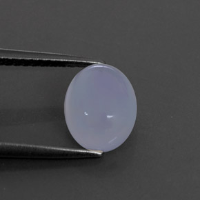 Calcedonia azul natural de 2,33 ct, transparente, transparente / translúcido