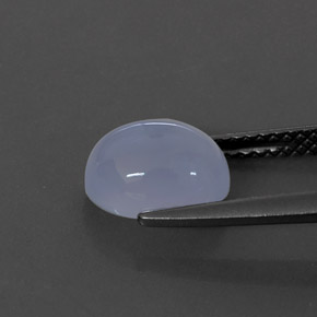 Calcedonia azul natural de 2,33 ct, transparente, transparente / translúcido