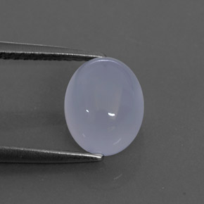 Calcedonia azul natural de 2,50 ct, transparente, transparente / translúcido