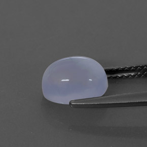 Calcedonia azul natural de 2,50 ct, transparente, transparente / translúcido