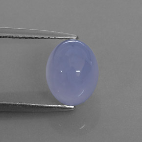 Calcedonia azul natural de 2,74 ct, transparente, transparente / translúcido