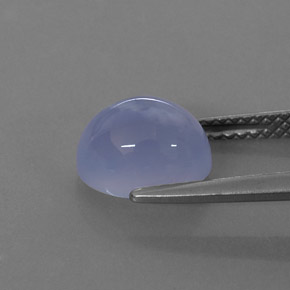 Calcedonia azul natural de 2,74 ct, transparente, transparente / translúcido