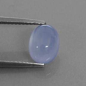 Calcedonia azul natural de 2,43 ct, transparente, transparente / translúcido