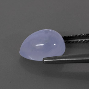 Calcedonia azul natural de 2,84 ct, transparente, transparente / translúcido