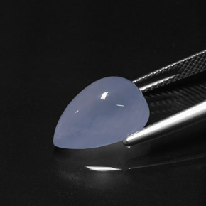Calcedonia azul natural de 6,09 ct, transparente, transparente / translúcido