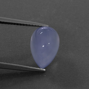 Calcedonia azul natural de 4,24 ct, transparente, transparente / translúcido