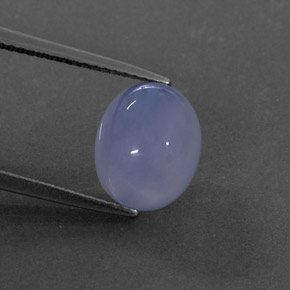 Calcedonia azul natural de 4,35 ct, transparente, transparente / translúcido
