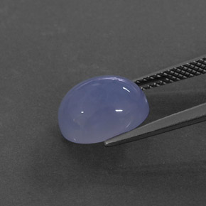 Calcedonia azul natural de 4,35 ct, transparente, transparente / translúcido