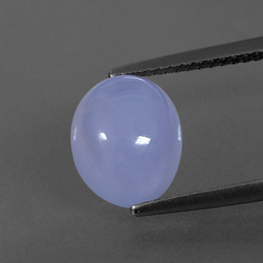 Calcedonia azul natural de 3,77 ct, transparente, transparente / translúcido