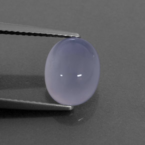 Calcedonia Azul lavanda natural de 3.25 ct, Transparente, Transparente / Translúcido