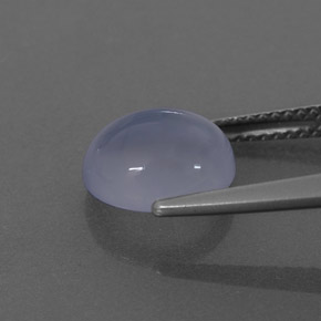 Calcedonia Azul lavanda natural de 3.25 ct, Transparente, Transparente / Translúcido