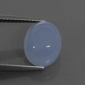Calcedonia azul natural de 3,46 ct, transparente, transparente / translúcido