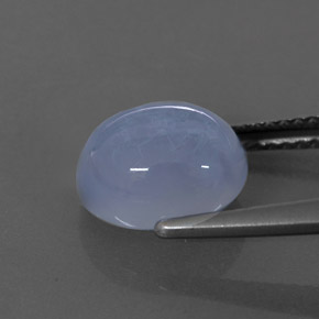 Calcedonia azul natural de 3,46 ct, transparente, transparente / translúcido