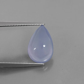 Calcedonia azul natural de 2,49 ct, transparente, transparente / translúcido