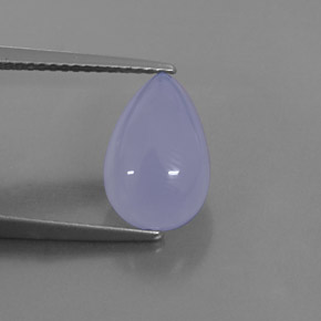 Calcedonia azul natural de 3,40 ct, transparente, transparente / translúcido