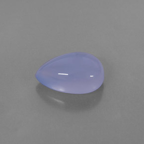 Calcedonia azul natural de 3,40 ct, transparente, transparente / translúcido