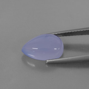 Calcedonia azul natural de 3,40 ct, transparente, transparente / translúcido