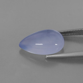 Calcedonia Azul lavanda natural de 4.49 ct, Transparente, Transparente / Translúcido