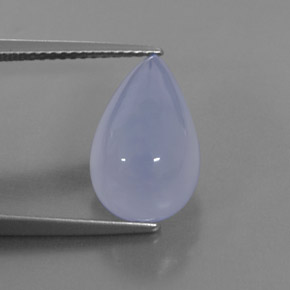 Calcedonia azul natural de 5,28 ct, transparente, transparente / translúcido