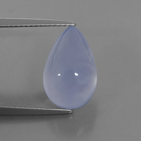 Calcedonia azul natural de 5,21 ct, transparente, transparente / translúcido
