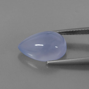 Calcedonia azul natural de 5,21 ct, transparente, transparente / translúcido