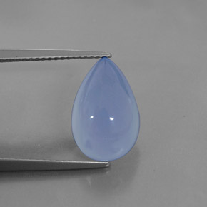 Calcedonia azul natural de 5,20 ct, transparente, transparente / translúcido
