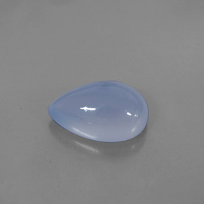 Calcedonia azul natural de 5,20 ct, transparente, transparente / translúcido